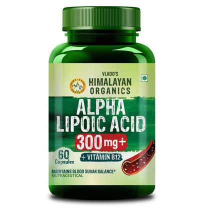 Vlado's Himalayan Organics Alpha Lipoic Acid 300mg | Antioxidant Supplement | 60 Veg Capsules