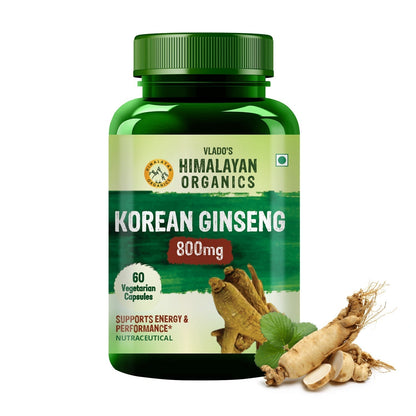 Vlado's Himalayan Organics Korean Red Ginseng 800mg/Serve 60 Veg Capsules