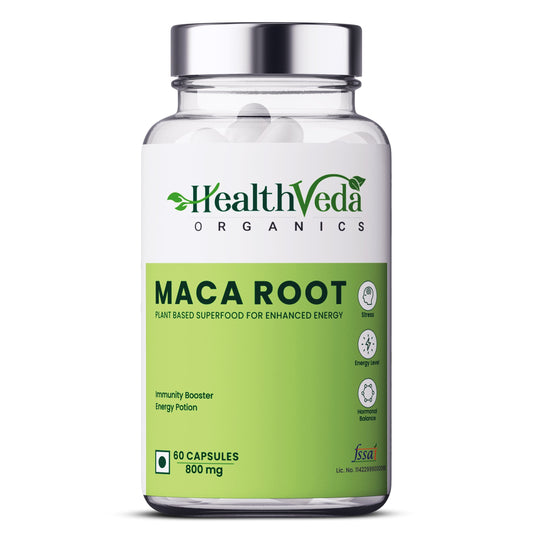 Health Veda Organics Maca Root Supplement, 800 mg | 60 Veg Capsules | Improves Energy & Enhances Performance | For Men & Women