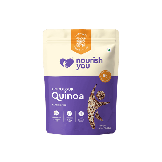 NOURISH YOU Raw Gluten-Free Tricolor Breakfast Quinoa (500g).