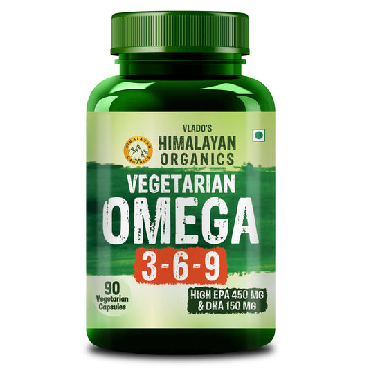 Vlado's Himalayan Organics Omega 3 6 9-2000mg/Serving I Vegetarian Omega 3  Men & Women- 90 Capsules