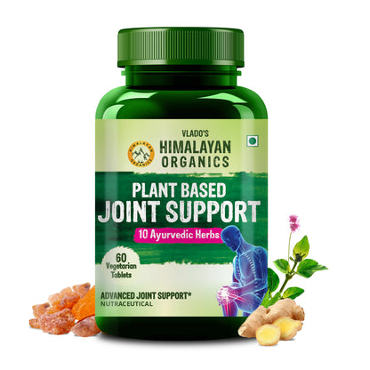 Vlado's Himalayan Organics Plant Based Joint Support With Boswellia Serrata | Amla, Alfalfa, Turmeric, Moringa + 10 Ayurvedic Herbs | Strong Bones & Relives Joint Pain | Better Flexibility For Men & Women - 60 Veg Tablets