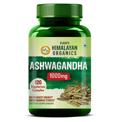 Vlado's Himalayan Organics Ashwagandha 1000mg/Serve  - 120 Capsules