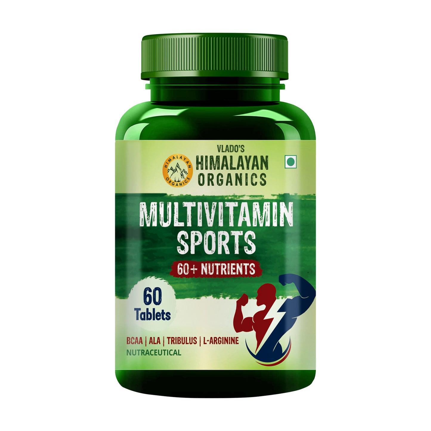 Vlado's Himalayan Organics Multivitamin Sports with 60 + Vital Nutrients & 13 Performance Blends with Probiotics – 60 Tabs