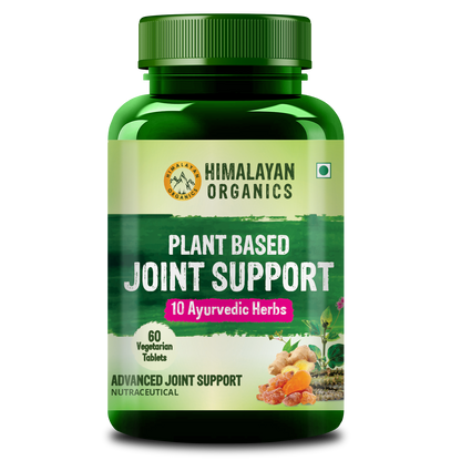 Himalayan Organics Plant Based Joint Support With Boswellia Serrata | Amla, Alfalfa, Turmeric, Moringa + 10 Ayurvedic Herbs | Strong Bones & Relieves Joint Pain | Better Flexibility For Men & Women - 60 Veg Tablets