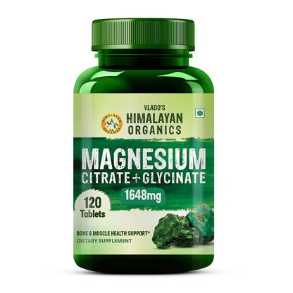 Vlado's Himalayan Organics Magnesium Complex Supplement | 1648mg- 120 Veg Tablets