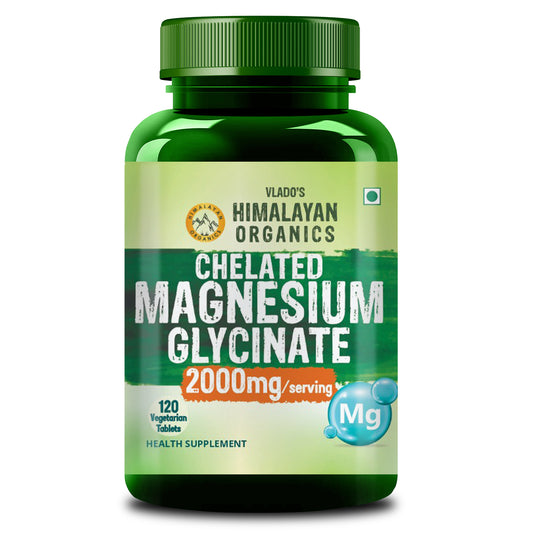 Vlado's Himalayan Organics Chelated Magnesium Glycinate | 120 Vegan Tablets