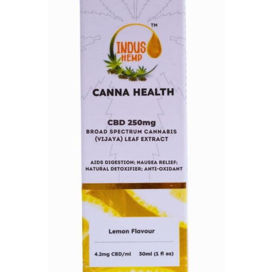 INDUS HEMP CANNA HEALTH CBD 250mg – Lemon Flavour 30ml