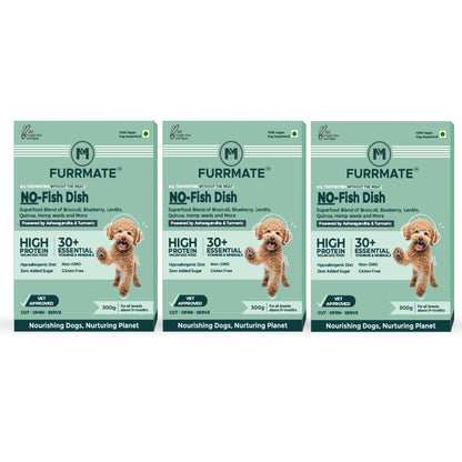 FURRMATE Fresh Wet Dog Food | Hypoallergenic & Gluten-free | NO-Fish Dish (300g)