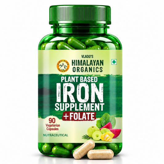 Vlado's Himalayan Organics Plant Based Iron with Folate - 90 Veg Capsules