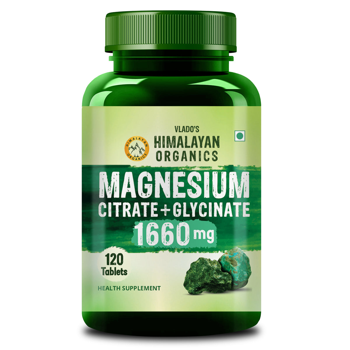 Vlado's Himalayan Organics Magnesium Complex Supplement | 1660mg- 120 Veg Tablets