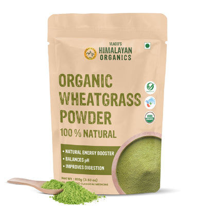 Vlado’s Himalayan Organics Wheatgrass Powder | 100% Natural & Organic | 100g