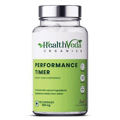 Health Veda Organics Performance Timer for Men for Boosting Stamina - 60 Veg Capsules