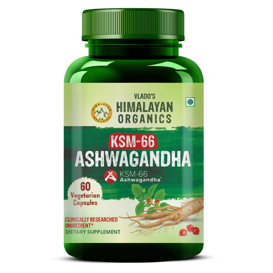 Himalayan Organics KSM - 66 Ashwagandha 1000Mg I KSM-66 I Boost Energy, Strength, Stamina | Helps Anxiety & Stress Relief For Men & Women (60 Capsules)