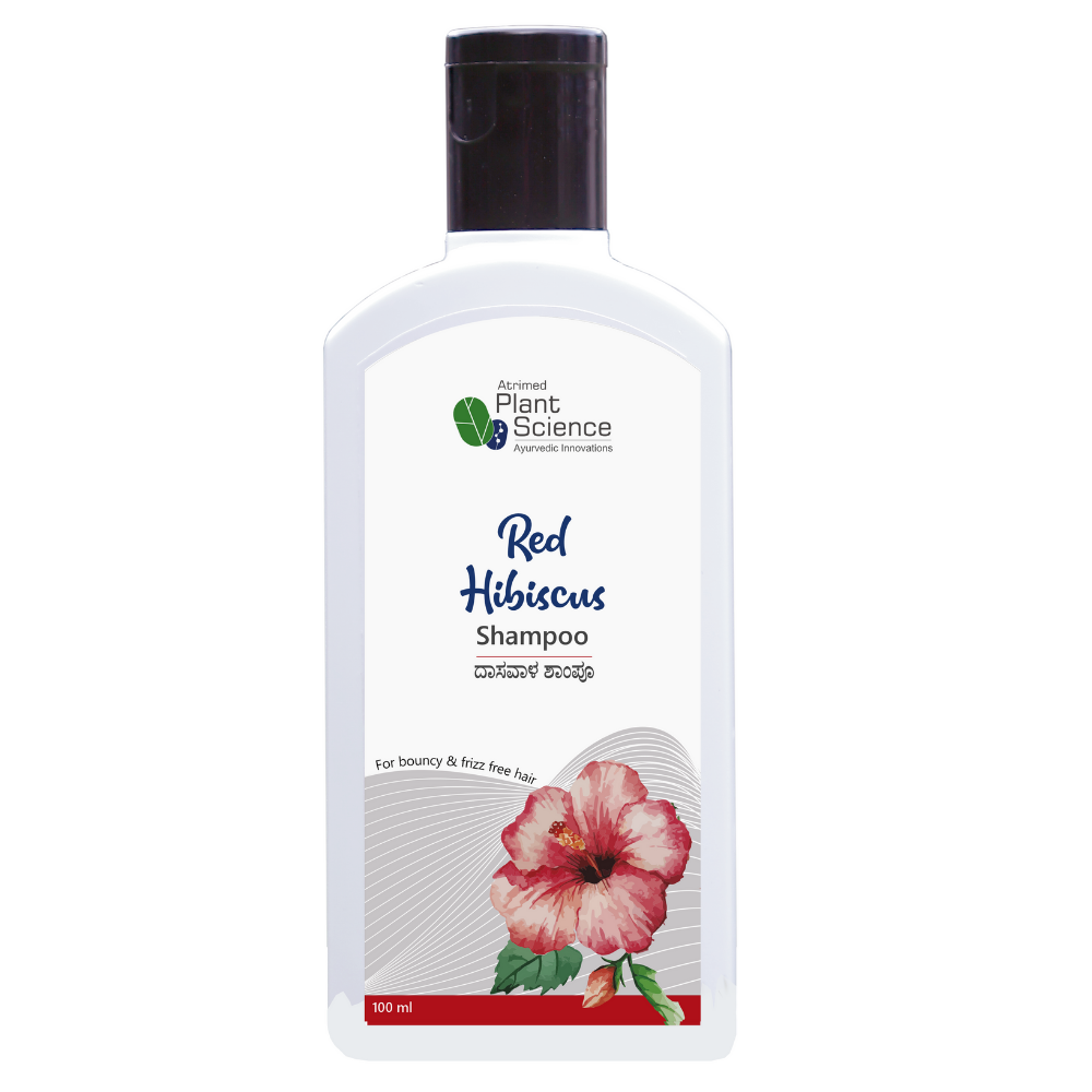 Atrimed Plant Science Red Hibiscus Shampoo | For Bouncy & Frizz Free Hair 100ml (Pack of 2)