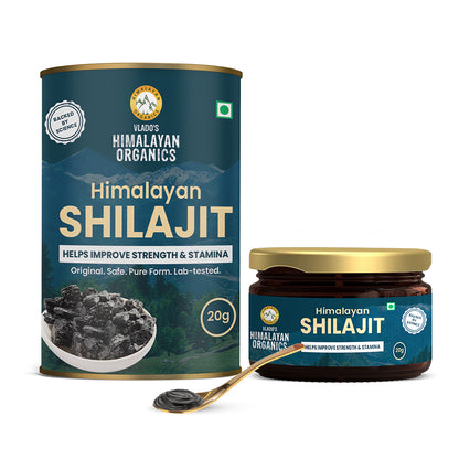 Vlado’s Himalayan Organics Pure Shilajit Resin | 75% Fulvic Acid | 20g