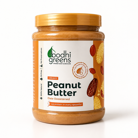 Bodhi Greens Creamy Peanut Butter | Date Sweetened | 1kg