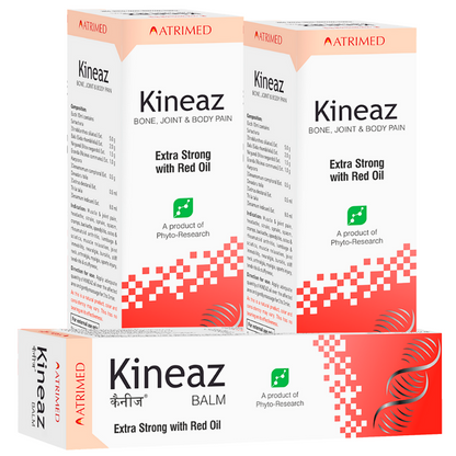 Atrimed Kineaz Liniment & Balm | For Bone, Joint and Body Pain | Combo Set of 3