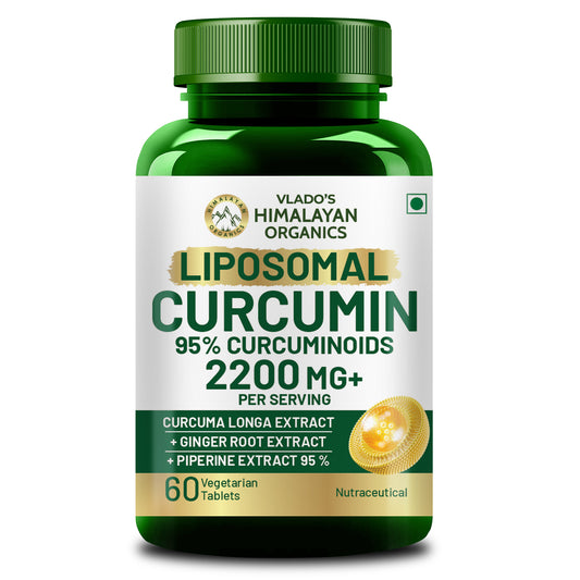 Vlado’s Himalayan Organics Liposomal Curcumin 2200 mg+ with BioPerine & Herbal Extracts – 60 Vegetarian Tablets