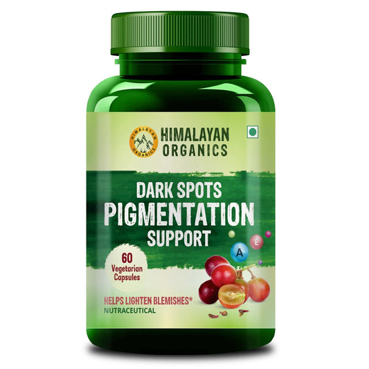 Himalayan Organics Dark Spots Pigmentation Support | Anti-Blemish | Lighten and brighten skin (60 Capsules)