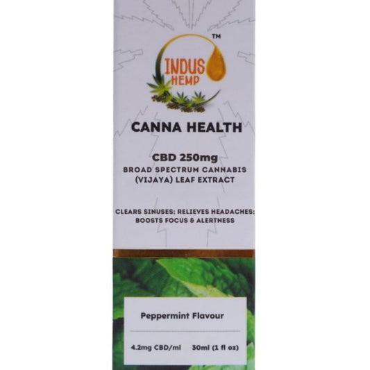 INDUS HEMP CANNA HEALTH CBD 250mg – Peppermint Flavour 30ml