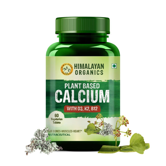 Himalayan Organics Plant Based Calcium for Bone Health- 60 Vegetarian Tablet