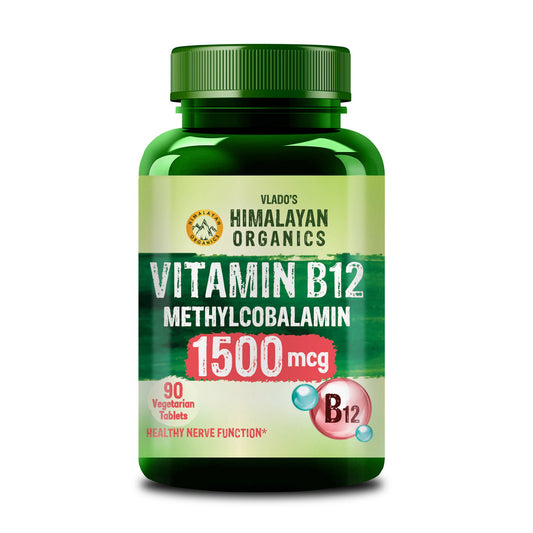 Vlado's Himalayan Organics Methylcobalamin Vitamin B12 1500mcg - 90 Veg Tablets