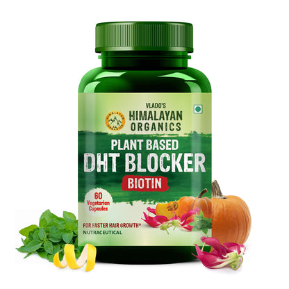 Vlado's Himalayan Organics Plant Based DHT Blocker | Nettle Extract  | 60 Veg Capsules