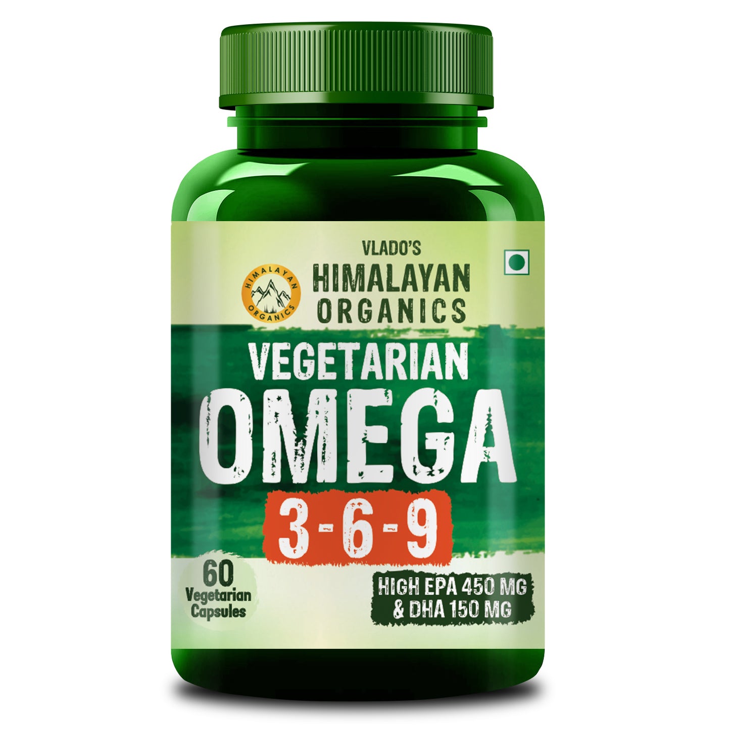 Vlado's Himalayan Organics Omega 3-6-9 Plant-Based Supplement with Flaxseed Oil – 60 Veg Capsules