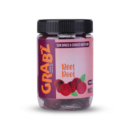 Grabz Air fried Beetroot Crips 50 X2 grams  (Dehydrated, Cooked with air, Sprinkled olive oil) Munching