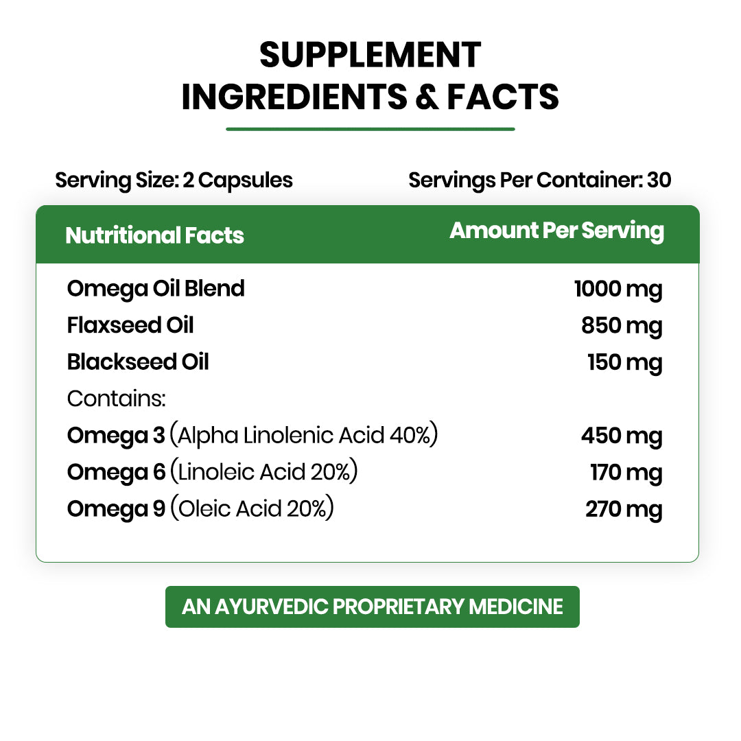 Vlado's Himalayan Organics Omega 3-6-9 Plant-Based Supplement with Flaxseed Oil – 60 Veg Capsules
