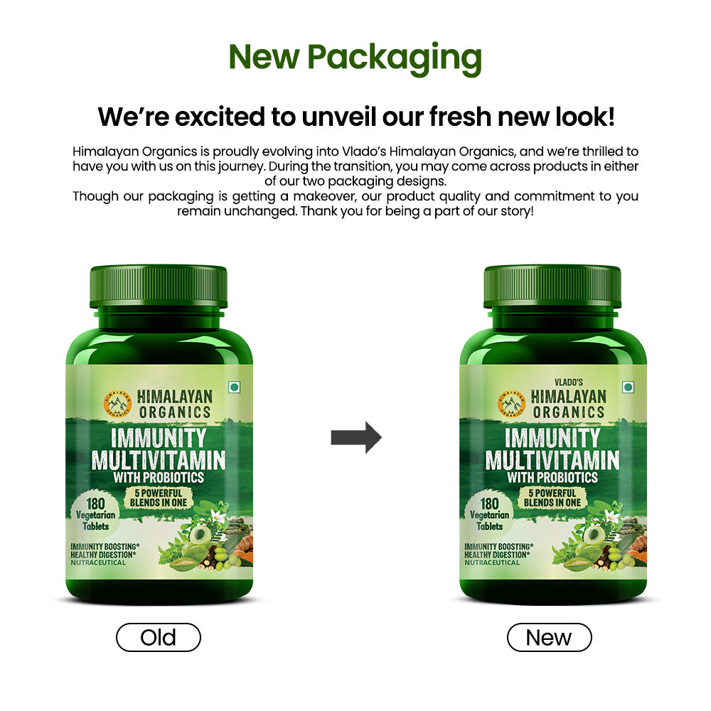 Vlado's Himalayan Organics Immunity Multivitamin with Probiotics - 180 Tablets