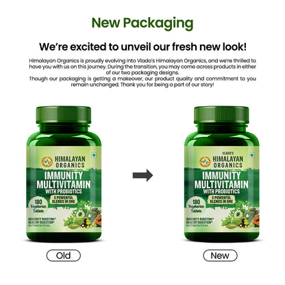 Vlado's Himalayan Organics Immunity Multivitamin with Probiotics - 180 Tablets