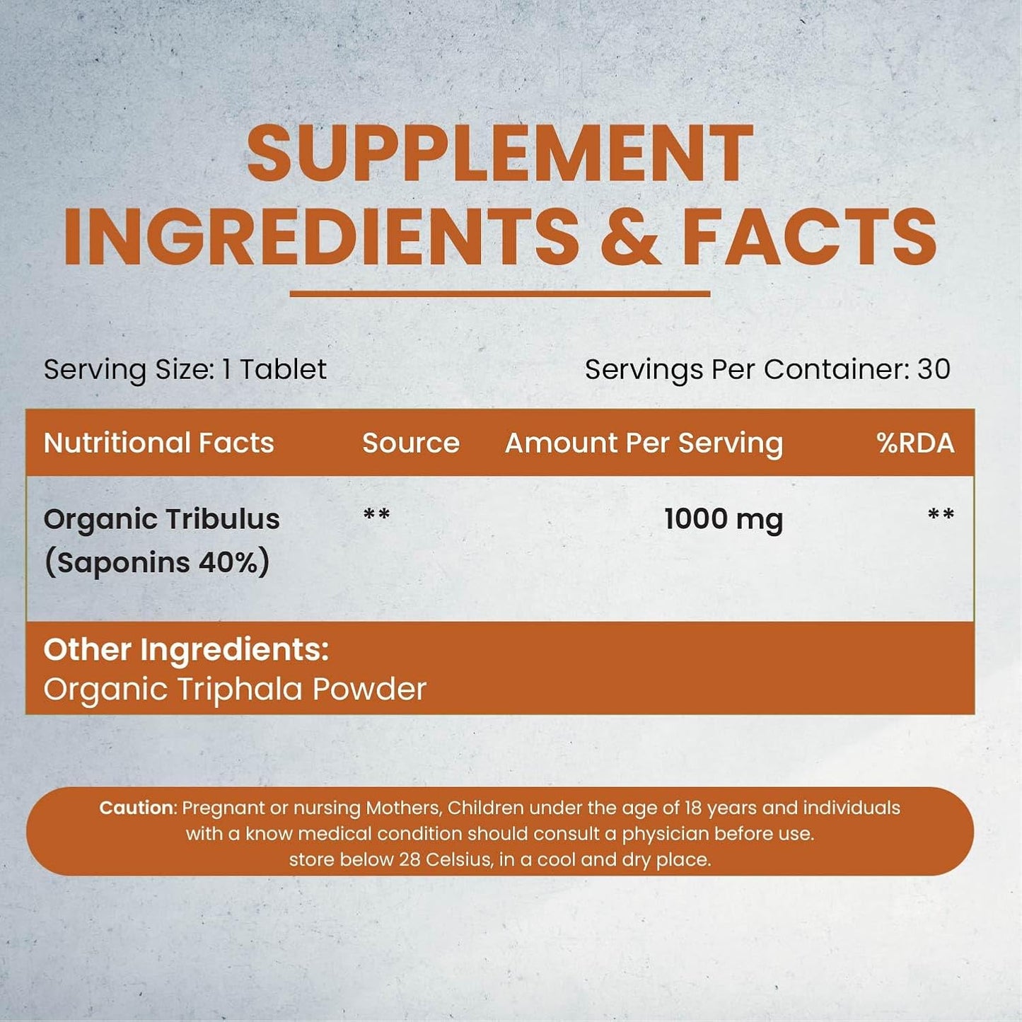 Vlado's Himalayan Organics Organic Gokshura Tablets | 1000 mg per Serving | Tribulus Terrestris for Men & Women | 60 Veg Tablets