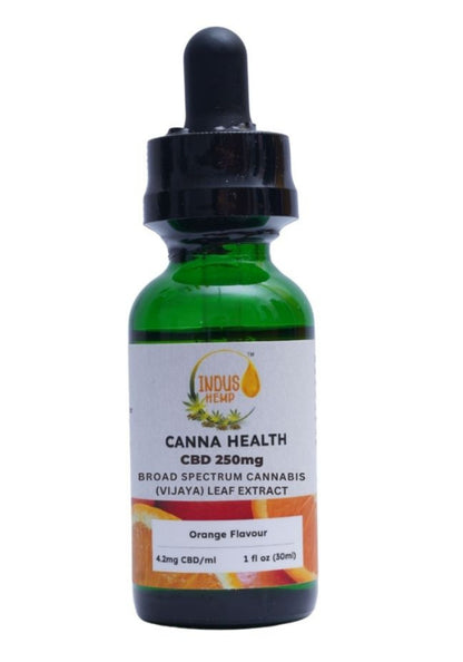 INDUS HEMP CANNA HEALTH CBD 250mg – Orange Flavour 30ml