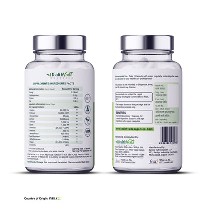Health Veda Organics Digestive Enzyme Capsules - 60 Veg Capsules