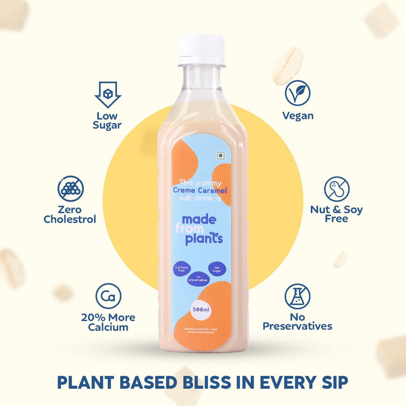 Made From Plants Creme Caramel Oat Drink 500mL (Fresh - 4 day shelf life) - Bengaluru Only