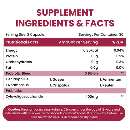 Vlado’s Himalayan Organics Vaginal Probiotics for Women | With Lactobacillus & Prebiotics | Supports Intimate pH Balance | 10 Billion CFU | 60 Veg Capsules