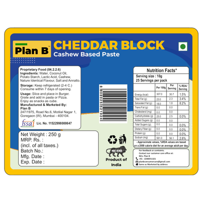 Plan B Cheddar Block 250 g