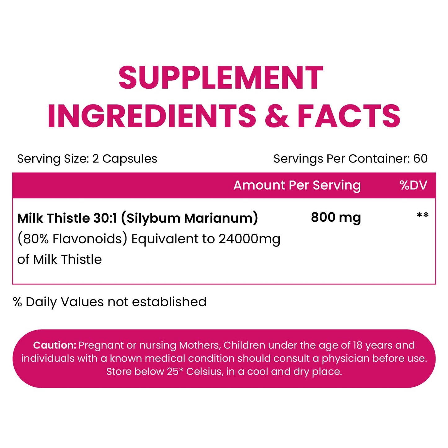 Vlado's Himalayan Organics Milk Thistle Extract Silymarin 800mg/Serve - 120 Veg Capsules