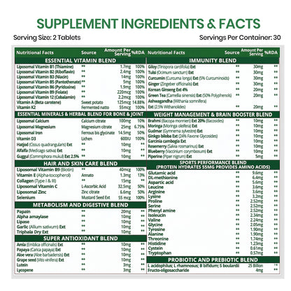 Vlado's Himalayan Organics Liposomal Multivitamin for Women || 60 Veg Capsules