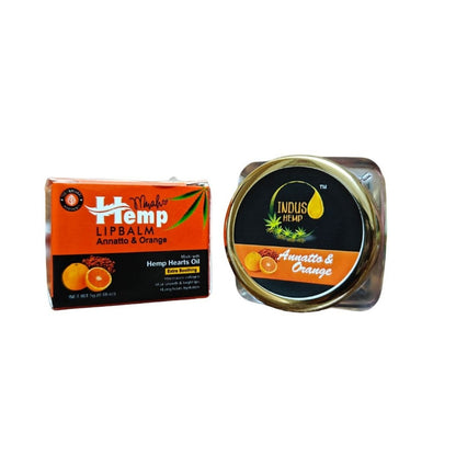 INDUS HEMP LIP BALM | ANNATTO & ORANGE | SPF 15 | FOR PLUMPER & SUPPLE LIPS