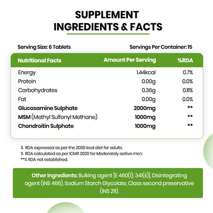 Vlado's Himalayan Organics Glucosamine Chondroitin MSM with Boswellia | 90 Tablets