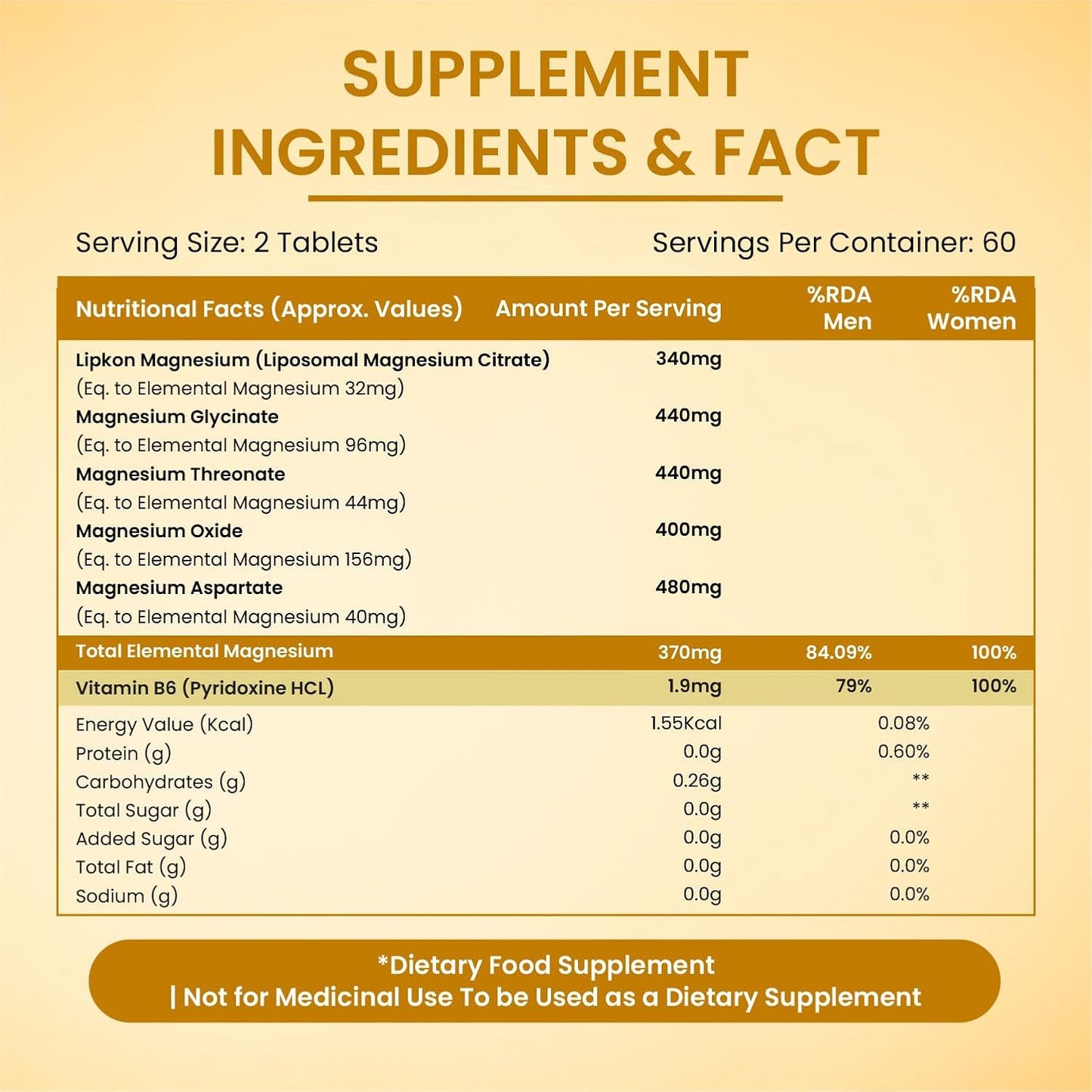 Vlado’s Himalayan Organics 5X Strength Liposomal Magnesium 2100mg+ with Magnesium Glycinate, Citrate, Oxide, Threonate & Aspartate | Triple Magnesium Complex | 120 Veg Tablets