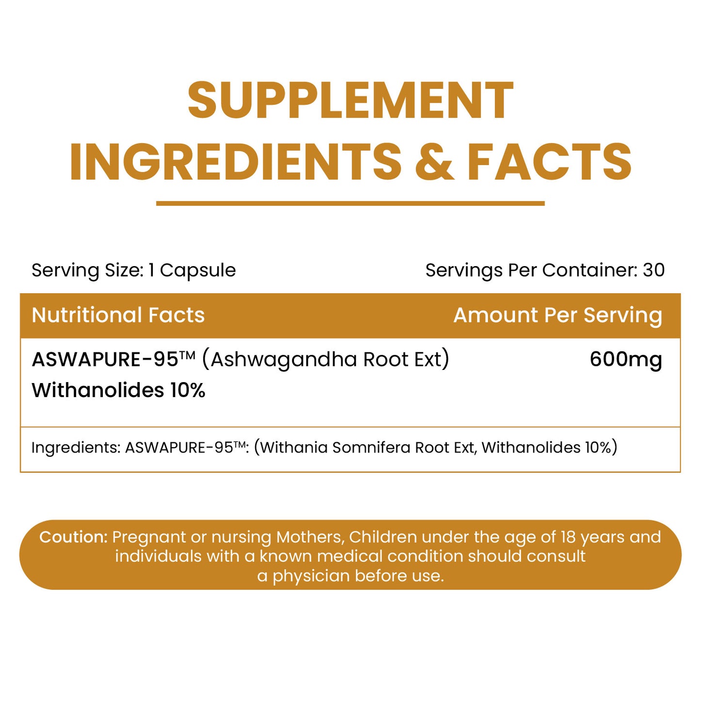Vlado's Himalayan Organics Pure Ashwagandha Capsules | 10% Withanolides | 600 mg Ultra High Potency | Root-Only Extract | 30 Veg Capsules