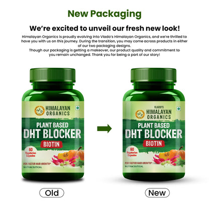 Vlado's Himalayan Organics Plant Based DHT Blocker | Nettle Extract  | 60 Veg Capsules