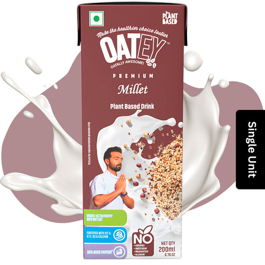 Oatey Premium Millet Milk Plant-Based Vegan Milk, 200ml