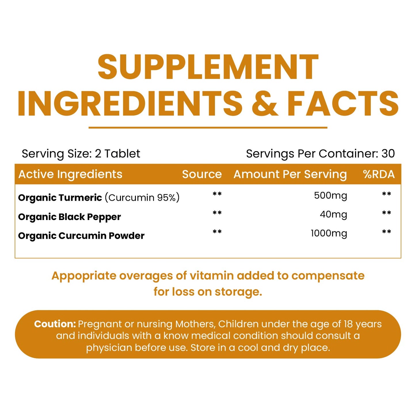 Vlado's Himalayan Organics Organic Curcumin Tablets with Black Pepper & 95% Curcuminoids | 1500+ mg per Serving | 60 Veg Tablets