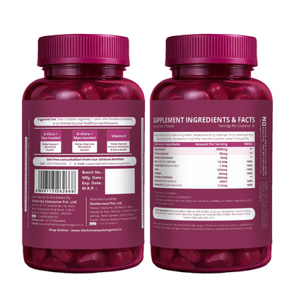 Vlado’s Himalayan Organics Plant-Based PCOS Support Supplement for Women with Myo-Inositol & D-Chiro-Inositol 40:1 Ratio – 60 Veg Tablets