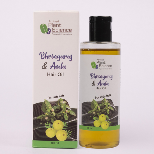 Atrimed Plant Science Bringaraj & Amla Hair Oil | For Rich Hair |100ml